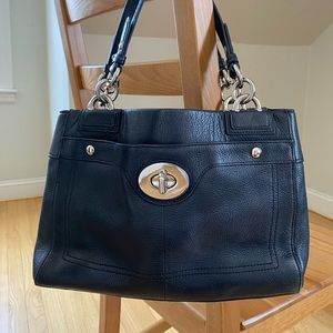 Black Leather Coach Purse